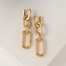 Solana Paperclip Triple Drop Hoop Earrings