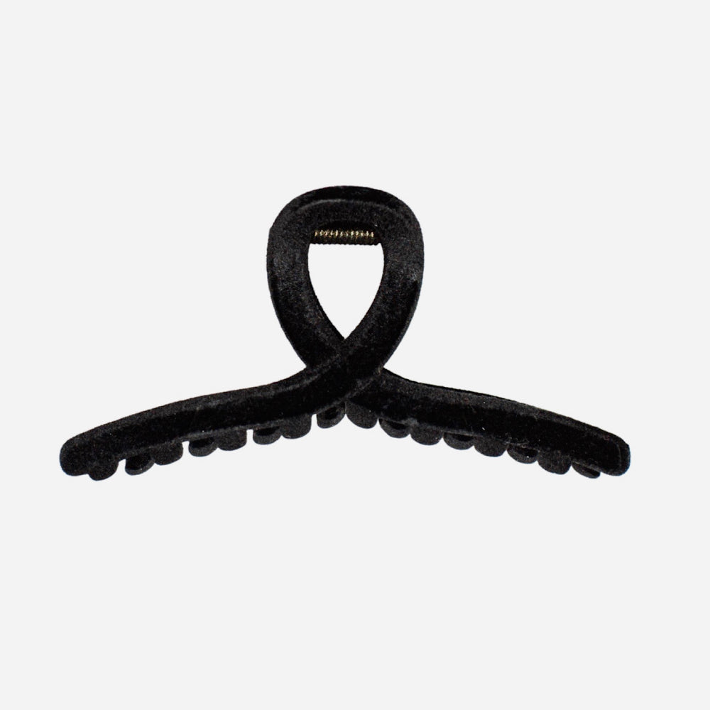 Black Velvet Loop Hair Claw