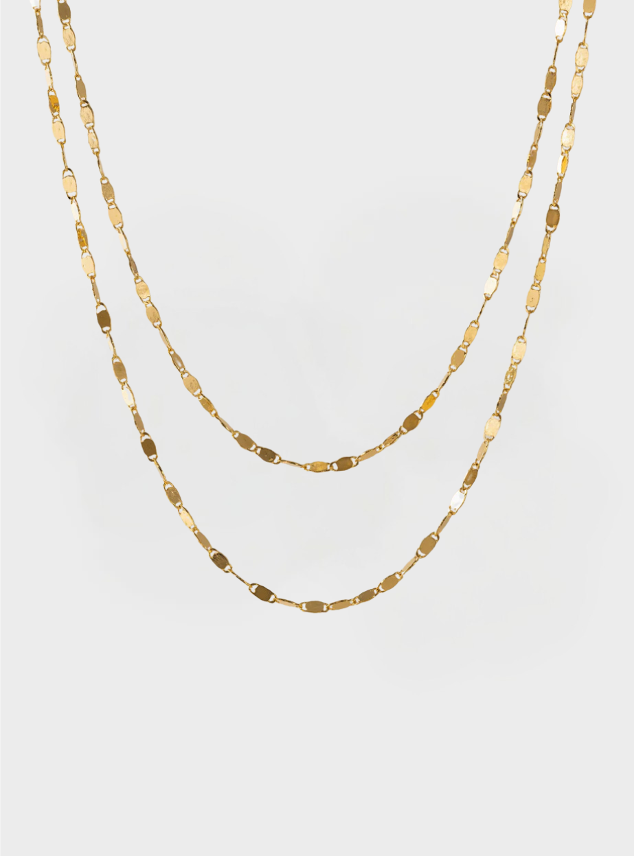 Waterproof Ray Layered Necklace - Gold