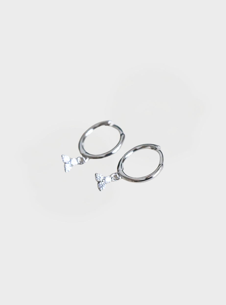 Ophelia Huggie Hoops - Silver