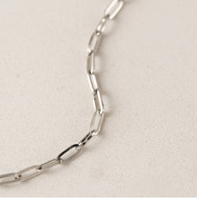 Waterproof Paperclip Chain Necklace - Silver