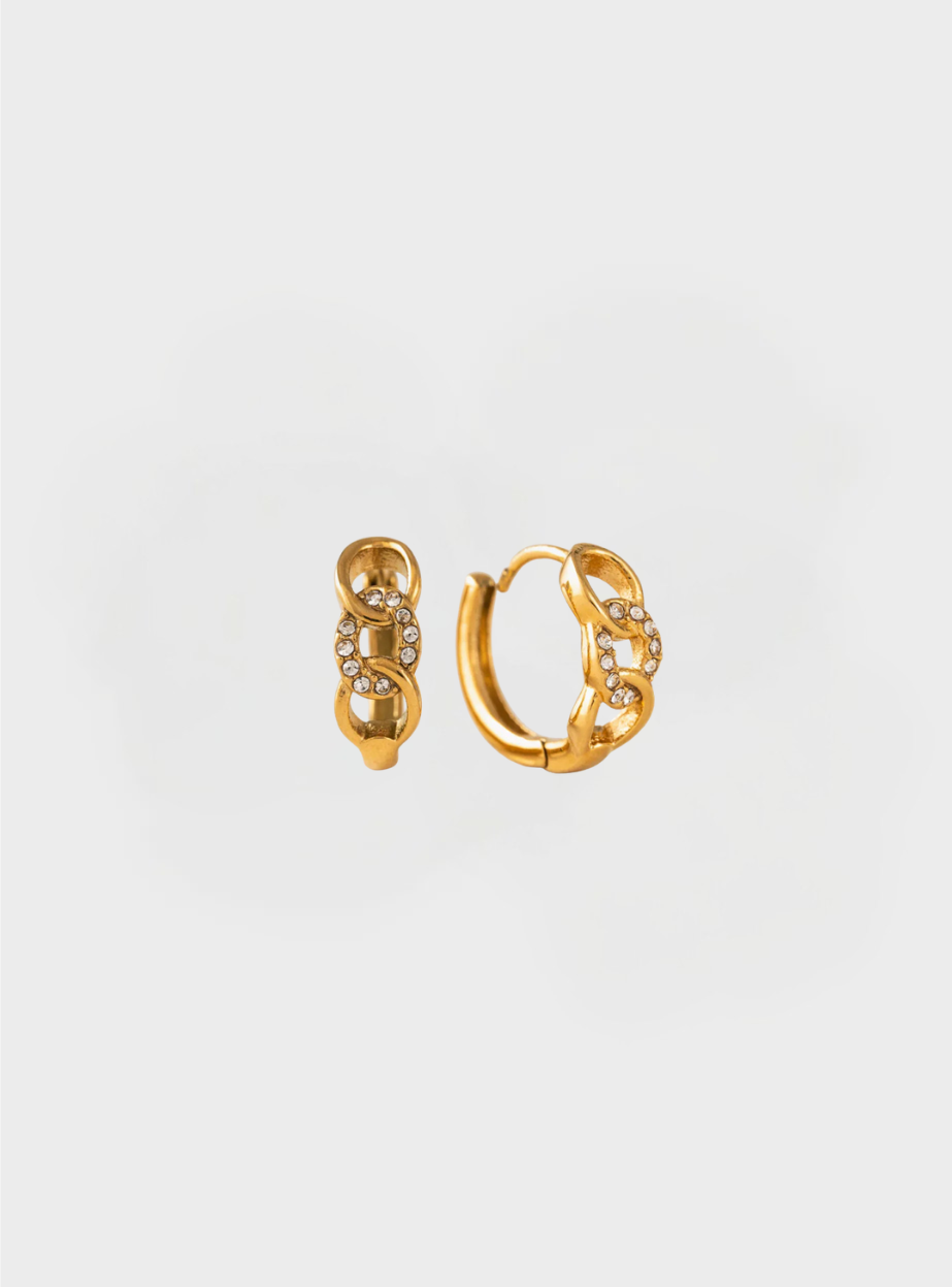 Waterproof Kai Hoop Earrings- Gold