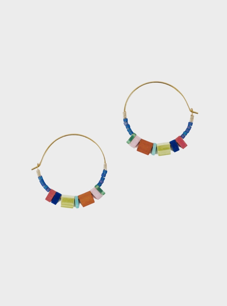 Fiona Hoops - Blue Confetti