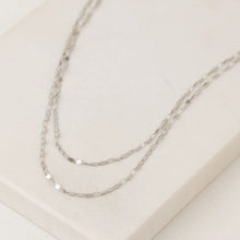 Waterproof Ray Layered Necklace - Silver