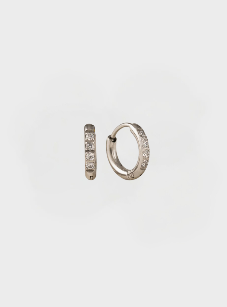 Waterproof Evie 10mm Hoop Earrings - Silver