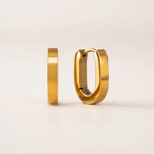 Waterproof Maya Paperclip Hoop Earrings - Gold