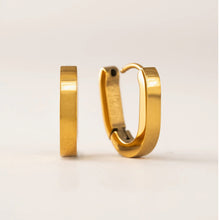 Waterproof Maya Paperclip Hoop Earrings - Gold