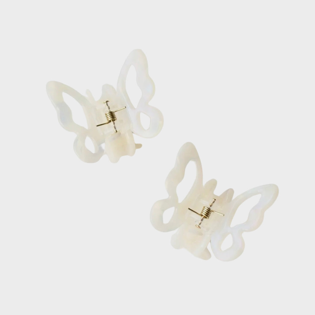 Eco Med Butterfly Clips - Set of 2 - Ivory