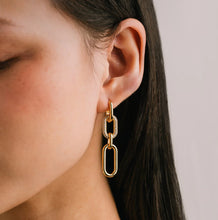Solana Paperclip Triple Drop Hoop Earrings