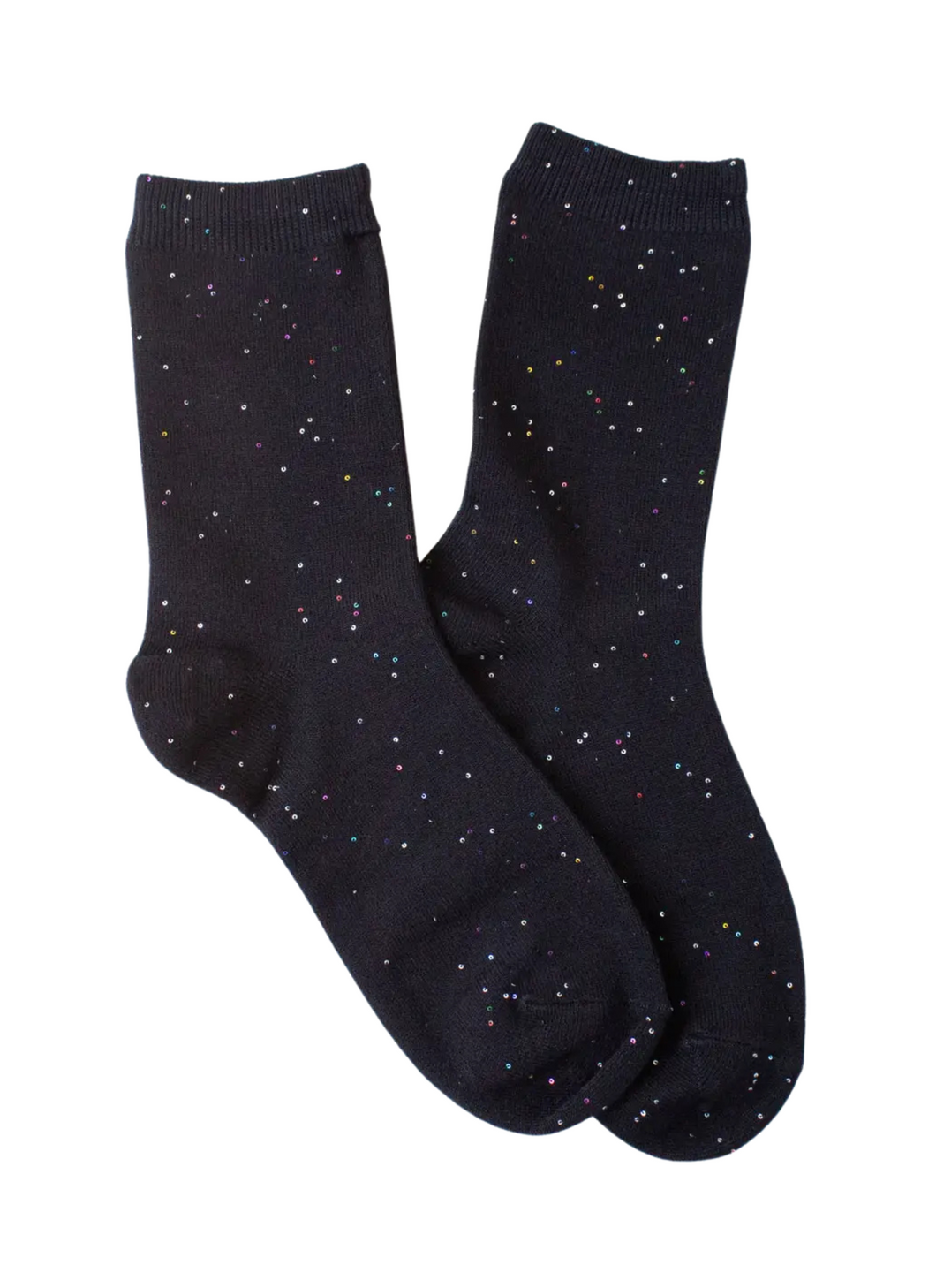 Mini Sequin Glitter Socks - Black