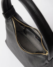 Nora Soft Leather Shoulder Bag - Black