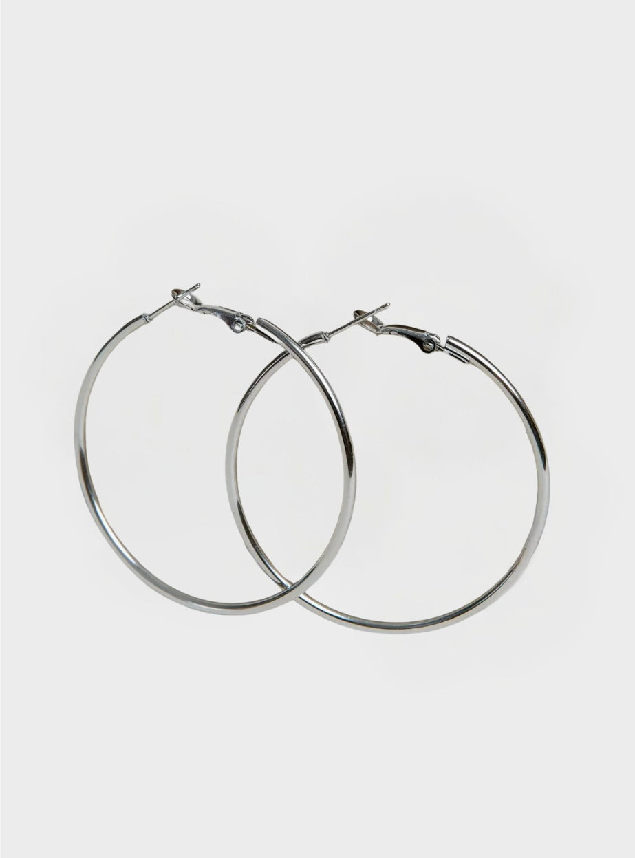 Large Hoops - Silver