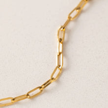 Waterproof Paperclip Chain Necklace - Gold