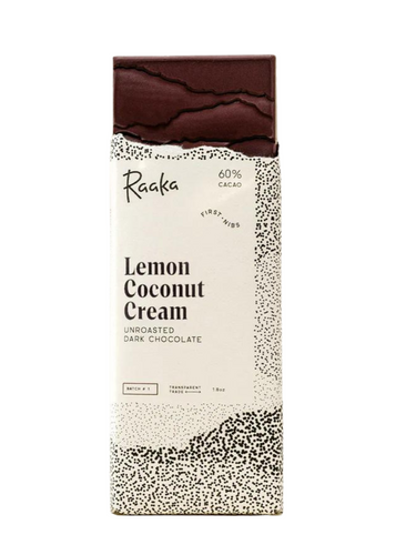 60% Lemon Coconut Cream Unroasted Dark Chocolate Bar