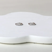 Wave Mini Hoops - Silver