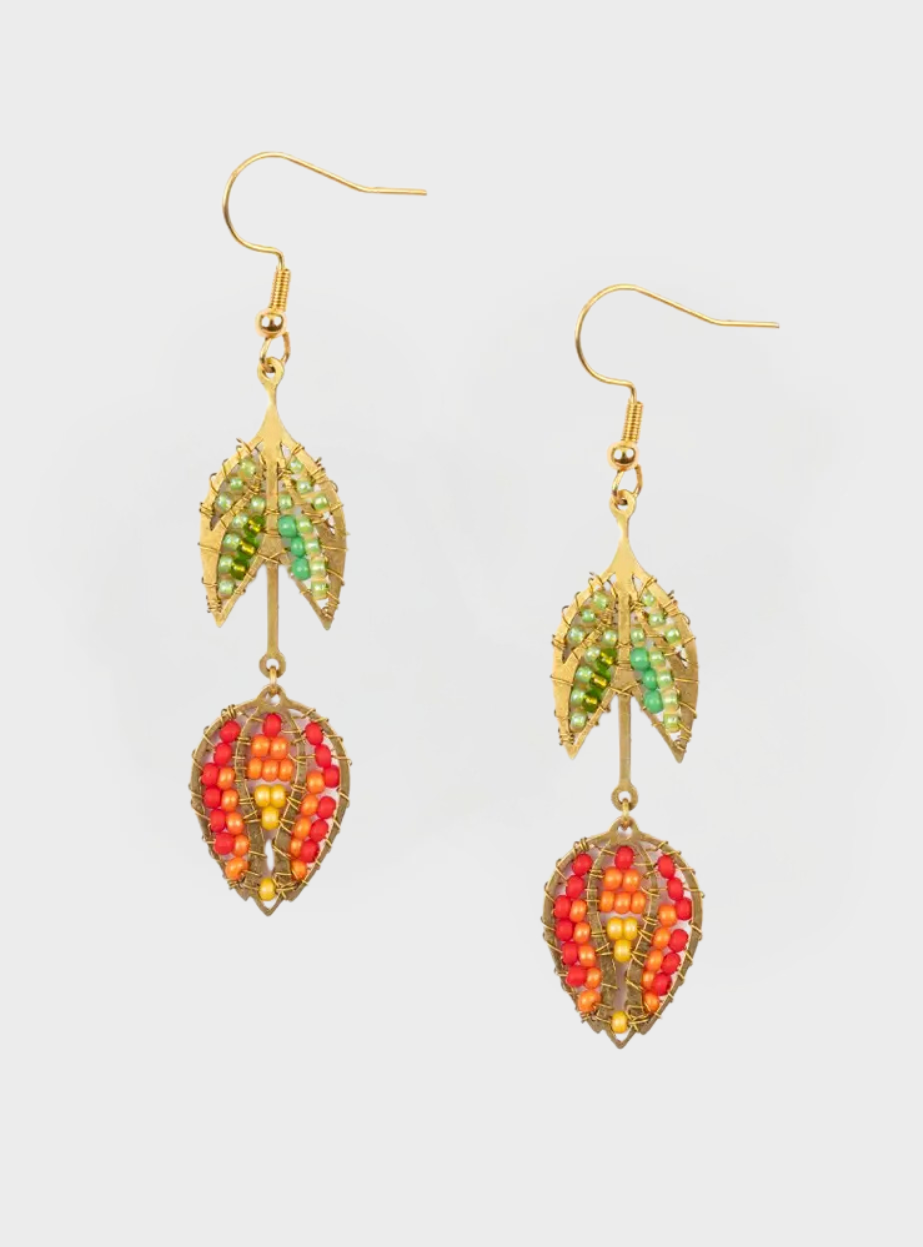 Tulip Earrings - Red