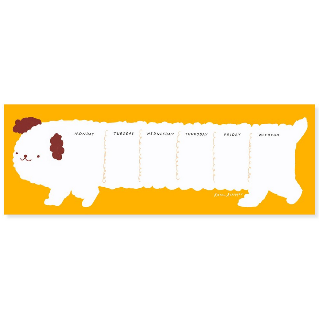 Daisy Dog Weekly Desk Planner Notepad