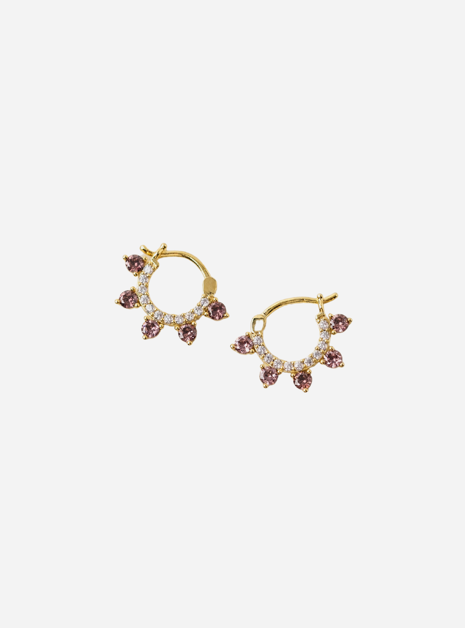 Talia Hoop Earrings - Mulberry