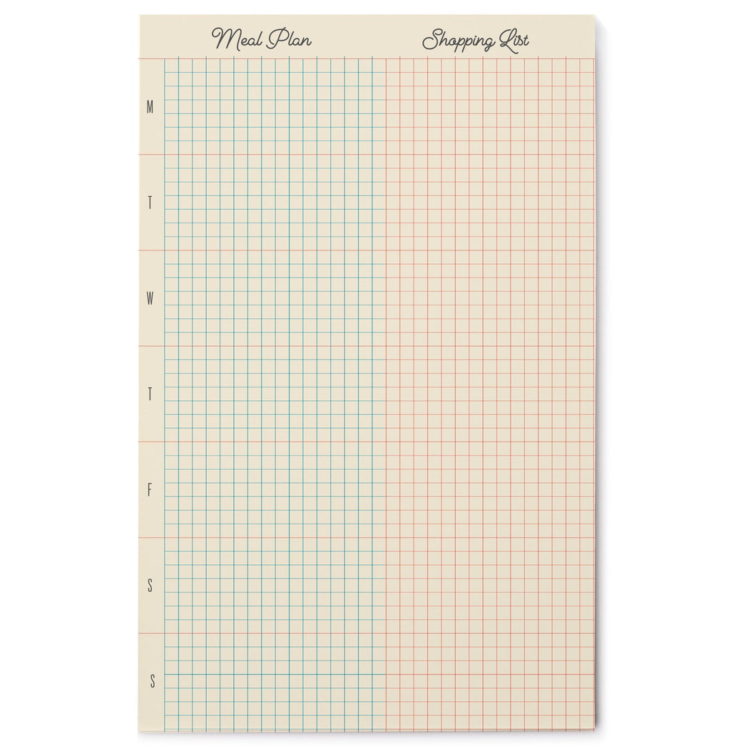 Meal Plan Grid Notepad