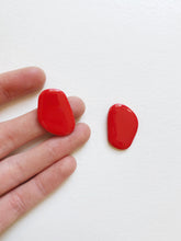 Isle Stud Earrings - Poppy Red