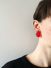 Isle Stud Earrings - Poppy Red