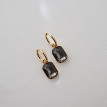 Drew Huggie Hoop Earrings - Gold/Black