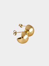 Dome Studs Earrings - Gold (16mm or 20mm)