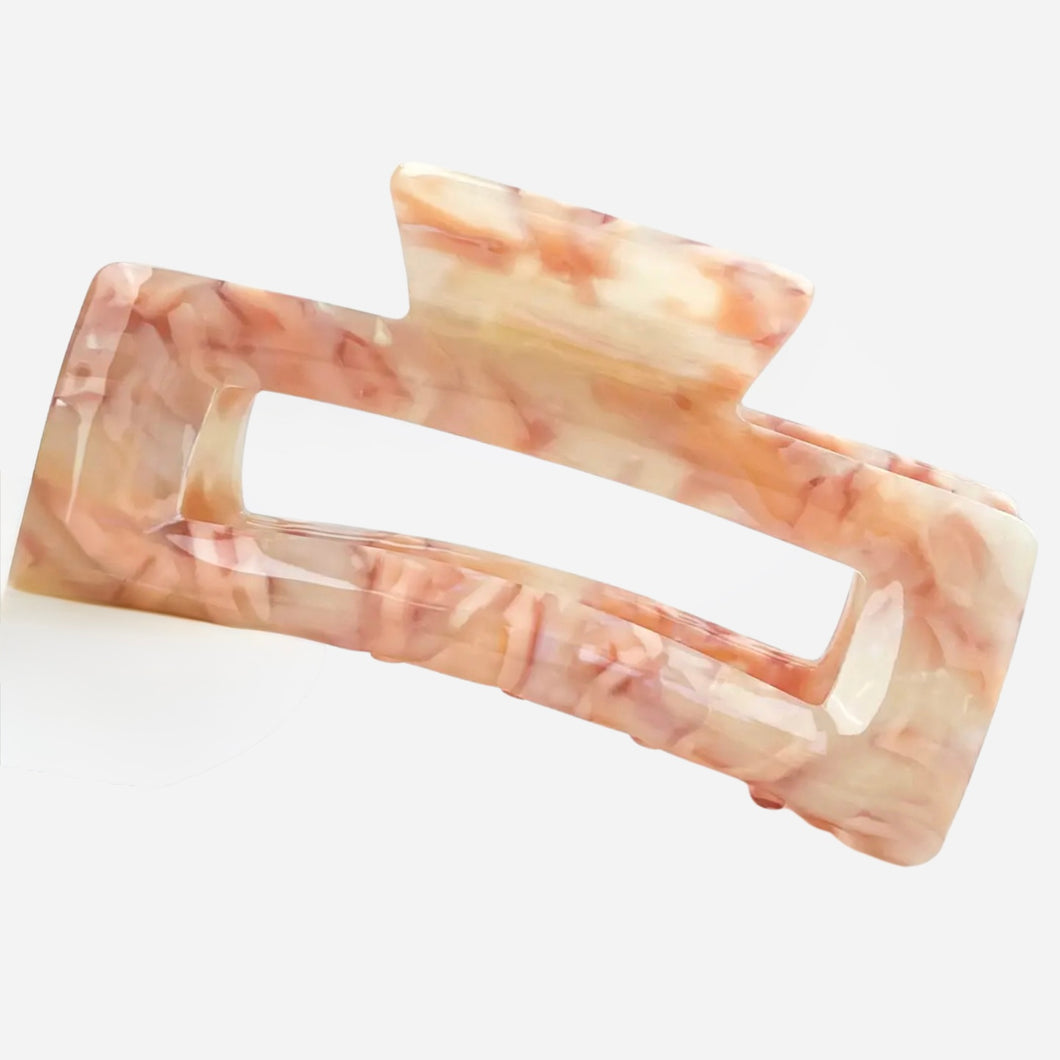 Ellis Rectangle Hair Claw Clip - Pink Mix