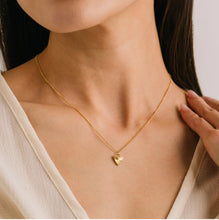 Waterproof Fluted Heart Necklace