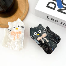*COMING SOON* Cat with Bow Hair Claw Clip - White