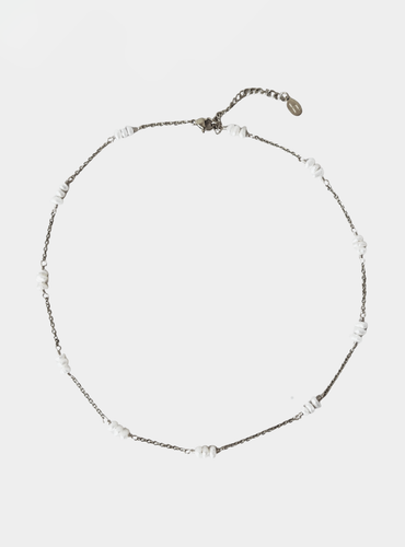 Gio Freshwater Pearl Necklace - Silver
