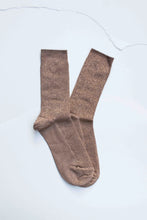 Glitter Modal Socks - Mocha