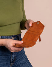 Georgie Leather Wallet - Cognac Stromboli Leather