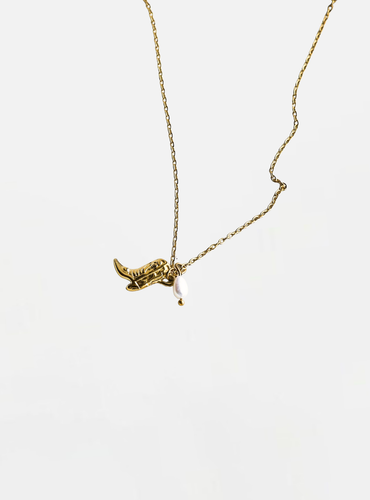 Cowboy Pearl Necklace - Gold