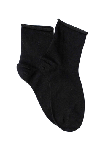 Mid Crew Cotton Socks - Black