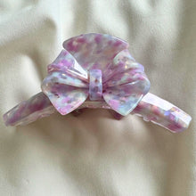 Cellulose Acetate Bow Hair Claw Clip - Lavender Multi