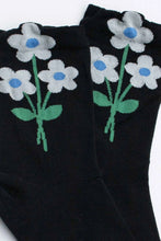 Retro Bouquet Socks - Black
