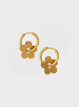 Petal Hoop Earrings - Gold