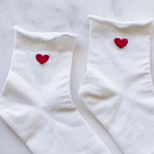 Little Heart Socks - White