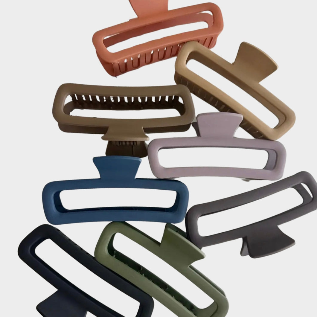Rectangle Claw Clips - Assorted Colours