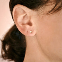 Mini Square Bezel Stud Earrings - Gold