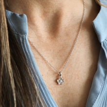 Leonora Flower and Pearl Necklace - Silver