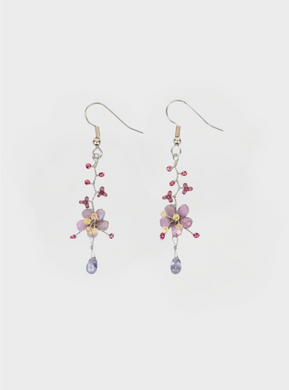 Willow Flower Earrings - Mauve