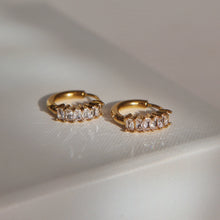 Brynley Baguette Hoop Earrings - Gold