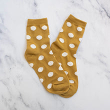 Polka Dots Puff Socks - Sunshine/Cream