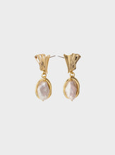 Lindi Gold Encircled Baroque Pearl Earrings