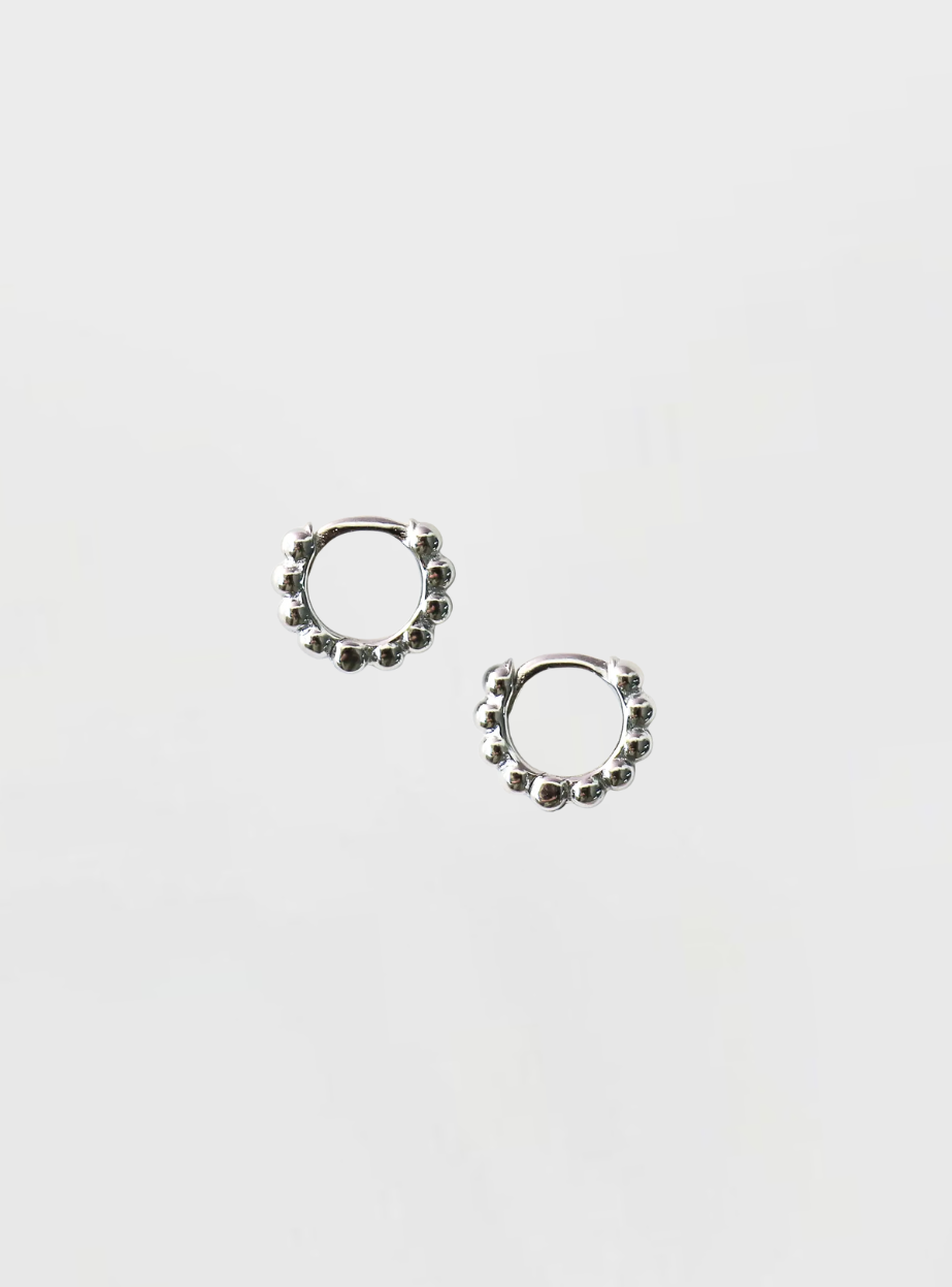 Mini Calio Hoops - Silver