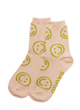 Crew Sock - Light Pink Happy