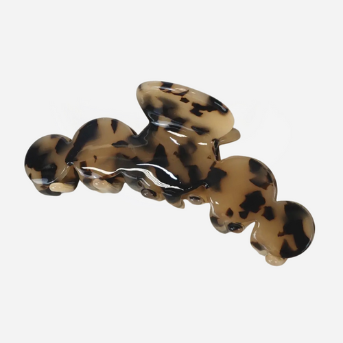 Cellulose Acetate Narrow Cloud Hair Claw Clip - Light Tortoise
