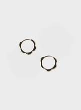 Scalloped Hoop Earrings - Silver